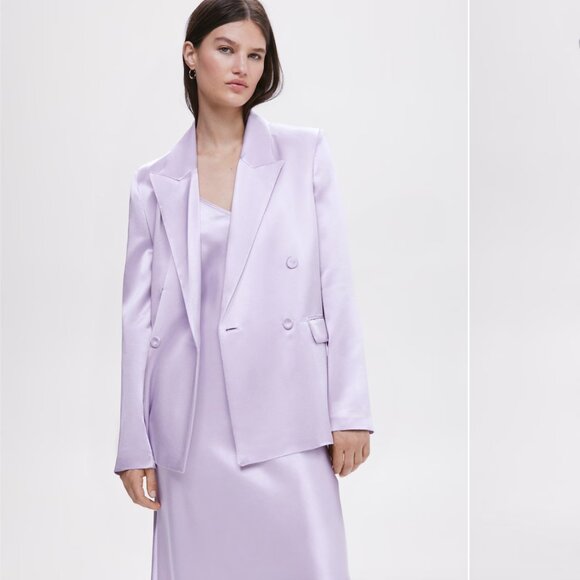MANGO Satin-finish blazer Sizes M, L NEW WITH TAG!